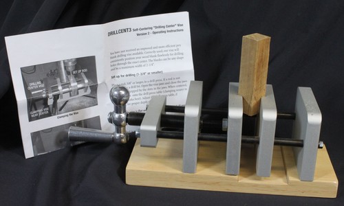 PSI Woodworking Drillcent3 Pen Blank Drilling Center Vise Self Centering Turning