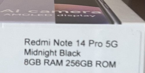 Xiaomi Redmi Note 14 Pro 5G 8GB+256GB - Dual SIM (Unlocked) - UK Version - Black - 第 4/4 張圖片