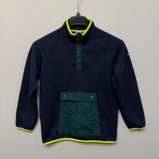 LL Bean Kids Youth Sweater Fleece Half-Snap Size Large 14-16 C066 -6