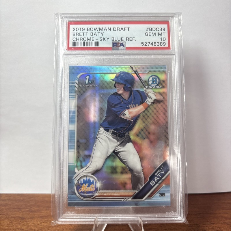Psa 10 2019 Bowman Draft Brett Baty Bowman 1st Sky Blue Chrome Refractor
