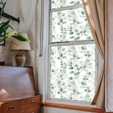 Window Privacy Film, Decorative Window Film, Green Vines Leaves Static Glass ...