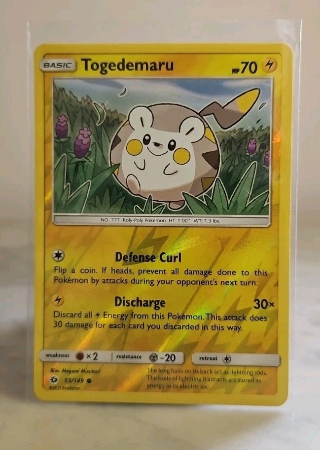 Pokémon TCG: Togedemaru 53/149 (Reverse Holo) - Sun & Moon - NM Condition