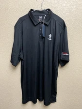 Cutter & Buck CB DryTec Men's Golf Shirt Size XXL Black Nice Polyester NWT