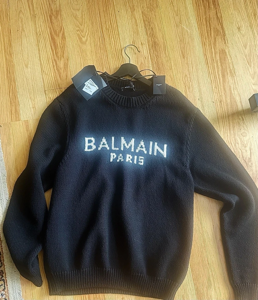 BalmainLogo Intarsia-Knit Jumper-Sweater XL . 100%Authenticity! - Image 2 of 4