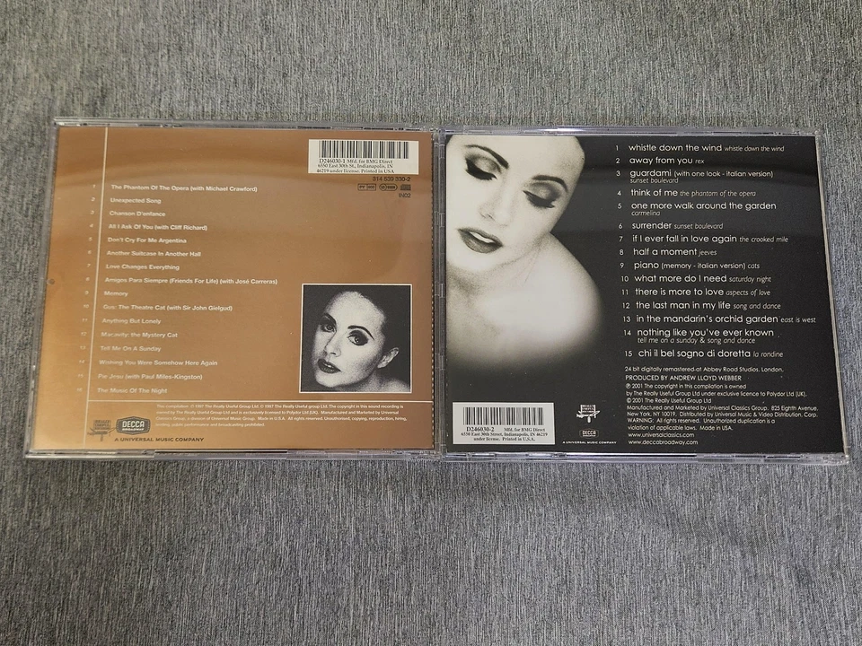 Sarah Brightman 2 CD Set Andrew Lloyd Webber Collection & Encore 2002 Decca Foto 3 de 4