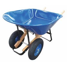 Westward 20Kp46 Wheelbarrow, Steel, 8 Cu. Ft., 2 Pneumatic