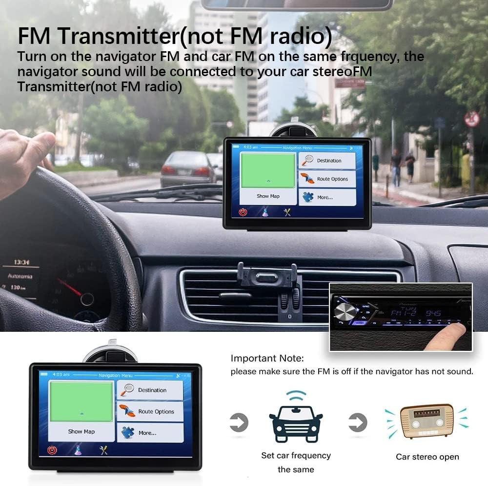Navigatore 7 Pollici GPS Touchscreen 8GB per Auto E Camion Con POI, Avviso Guida - 2