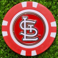 MLB St. Louis Cardinals Golf Ball Marker Magnetic Poker Chip New
