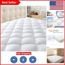 Cooling Pillowtop Queen Mattress Pad Cover - Deep Pocket for Luxurious Comfort