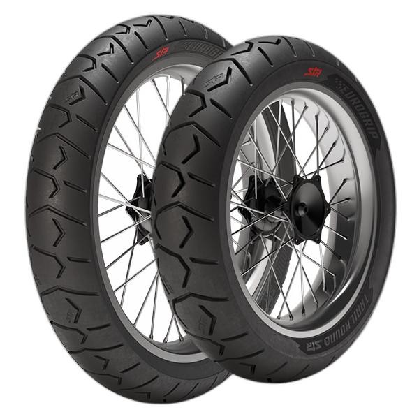 TYRE PAIR EUROGRIP 120/70-19 60V + 170/60-17 72V TRAILHOUND STR