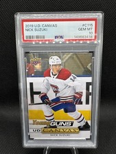 2019 UPPER DECK #C115 NICK SUZUKI UD CANVAS YOUNG GUNS RC ROOKIE PSA 10