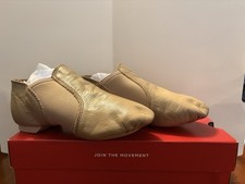 NEW Capezio Jazz Shoes Girls Size 1 W Caramel Glove Slip-on, Child, NIB