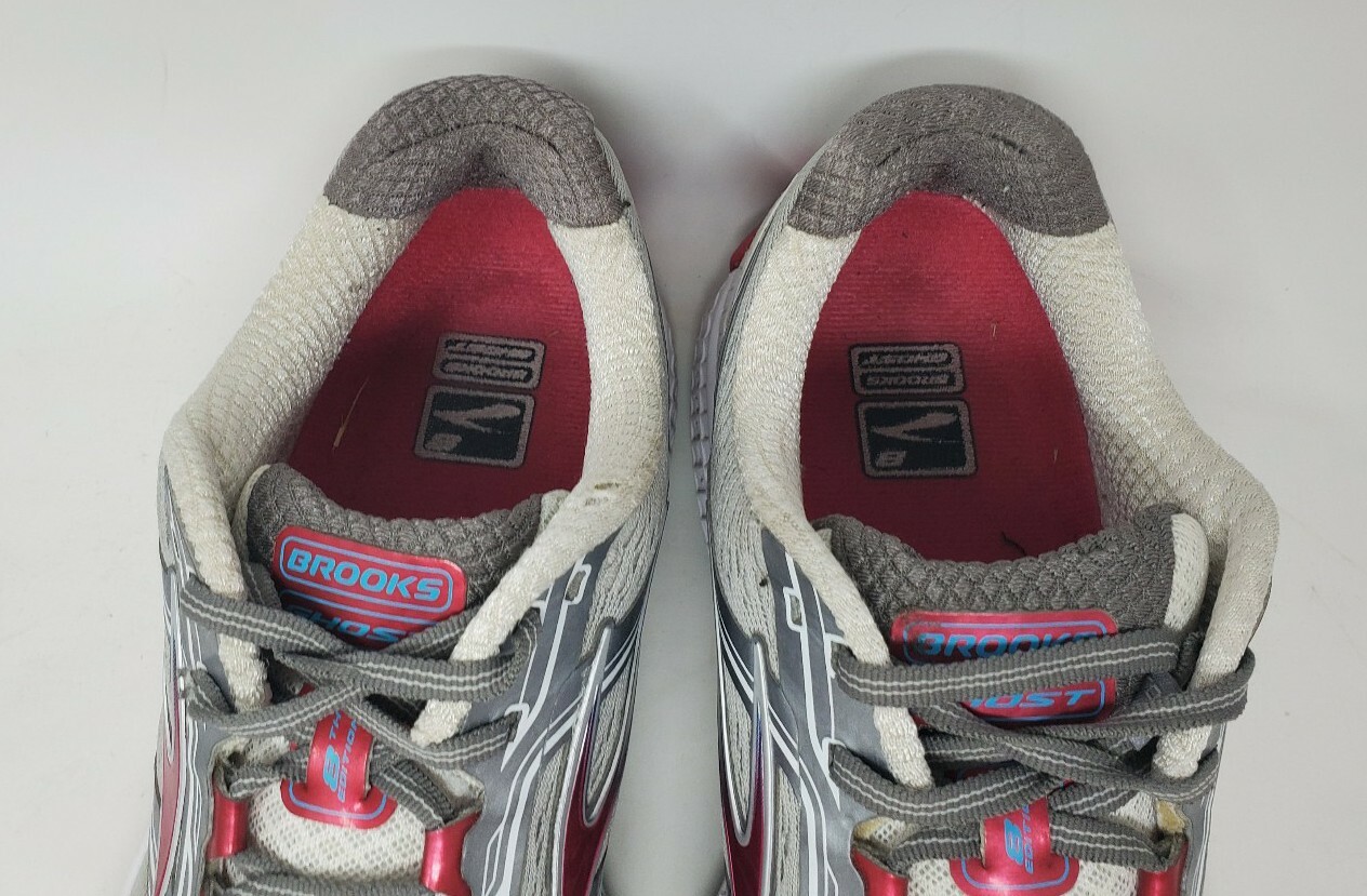 Brooks Ghost 8 Womens Running Shoes Charcoal Violet Pink US 10.5 B thumbnail 8