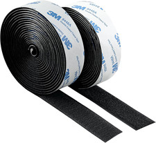 30Ft X 1 Inch Hook and Loop Tape Strips with Adhesive, Heavy Duty Sticky Back