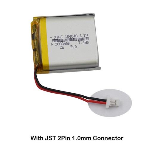 3.7V 2000mAh 6.66Wh Rechargeable Replacement Li-Polymer Battery 104040 2Pin JST - Picture 4 of 25