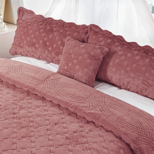 Faux Fur Quilted Tatami 4-Piece Bedspread Set – Ultra Soft for Queen/King Bed - Picture 105 of 127