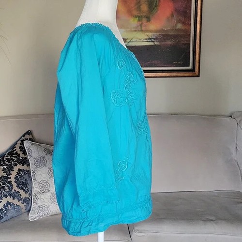 Coldwater Creek Embroidered Top size medium - Imagen 3 de 9