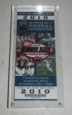 2010 Dr Pepper Big 12 XII Football Championship NCAA Game Ticket Stub
