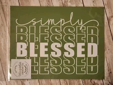 MDC DIY Adhesive Reusable Silkscreen Stencil " Blessed Stacked "