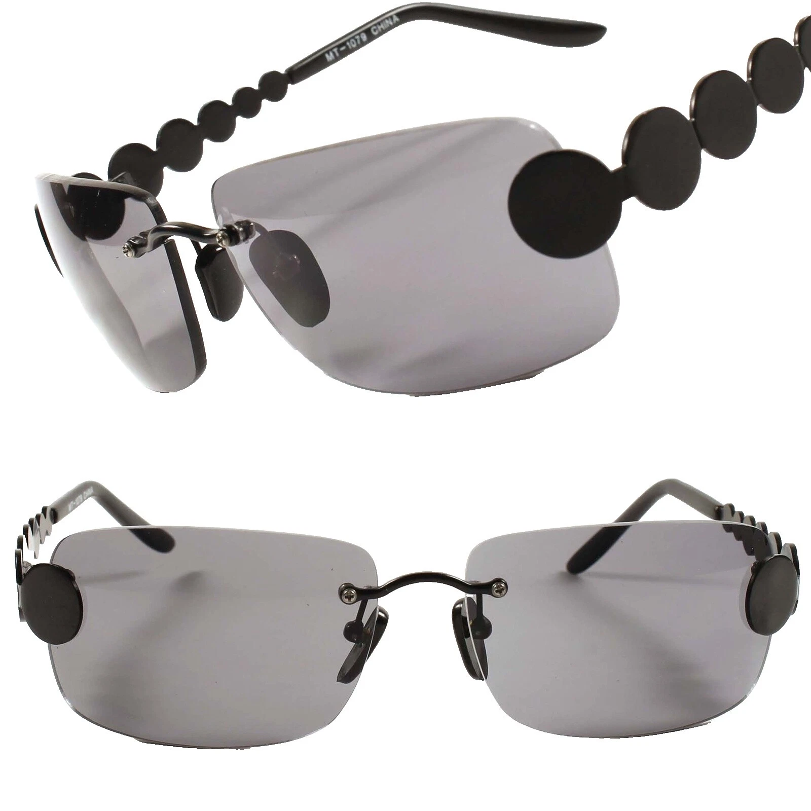 Marco de Metal Mujeres Hip Hop Gafas de Sol Vintage cuadradas