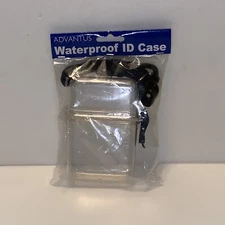 Advantus Waterproof ID Case- Plastic - Clear  Case 3 3/4" x 1 1/2" x 4 3/4 NEW