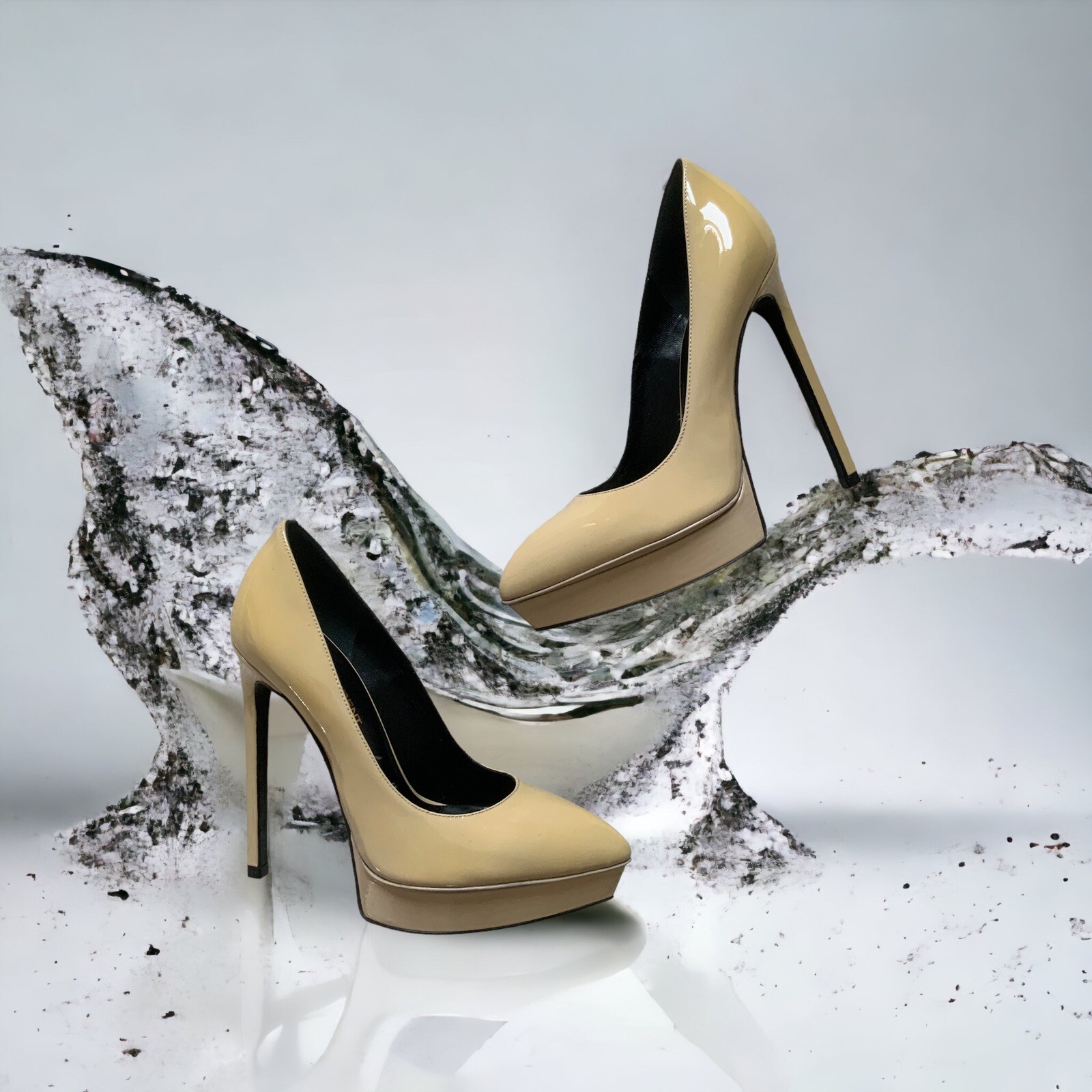 Tacchi a pompa Saint Laurent Paris Janis platform nuovi senza scatola taglia 35 $795