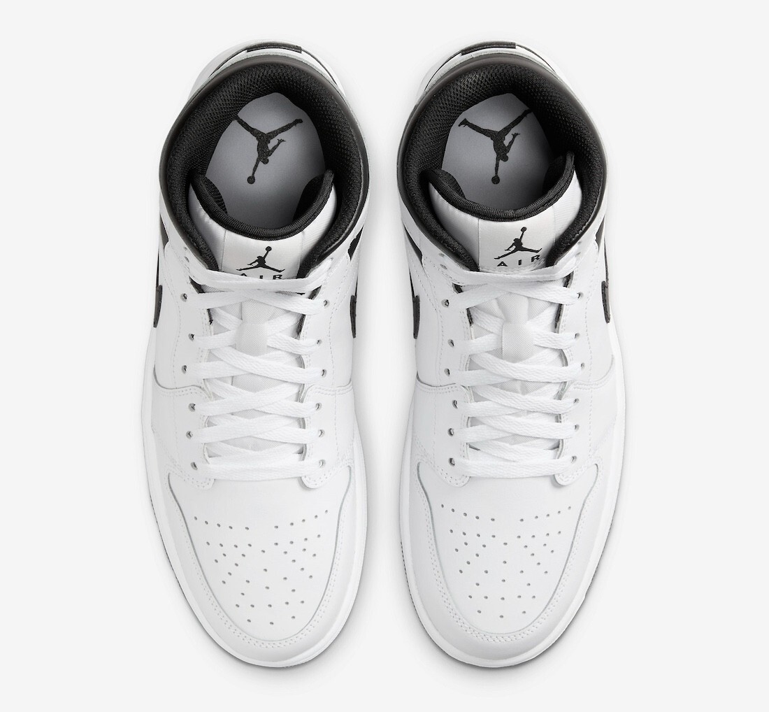 Nike Air Jordan 1 Mid Shoes White Black DQ8426-132 Men's