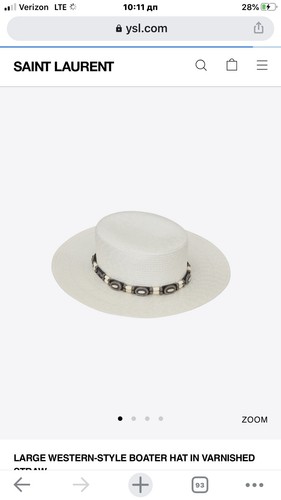 Saint Laurent Mens 2020 Straw Western 
