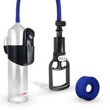LeLuv Vibrating Penis Pump EasyOp Tgrip Premium Silicone Hose and Single Sleeve