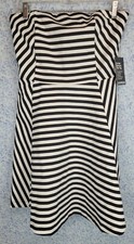 NWT Express Strapless Mini Dress White and Black Dress Size 8