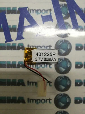 ARDUINO BATTERIE polimeri di litio a celle 3,7 volt 80 mAh dispositivi elettrici 401225