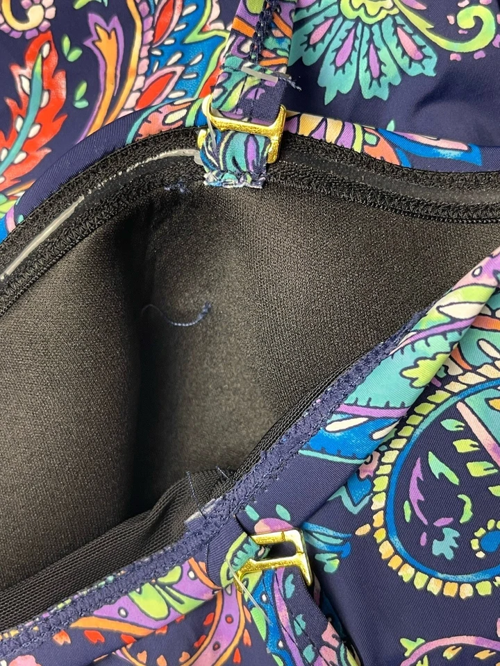 全新带标签女式 Christina Swim Tankini 8 Tummy Solutions Paisleys 多色上衣 42 美元 — 第 4/4 张图片