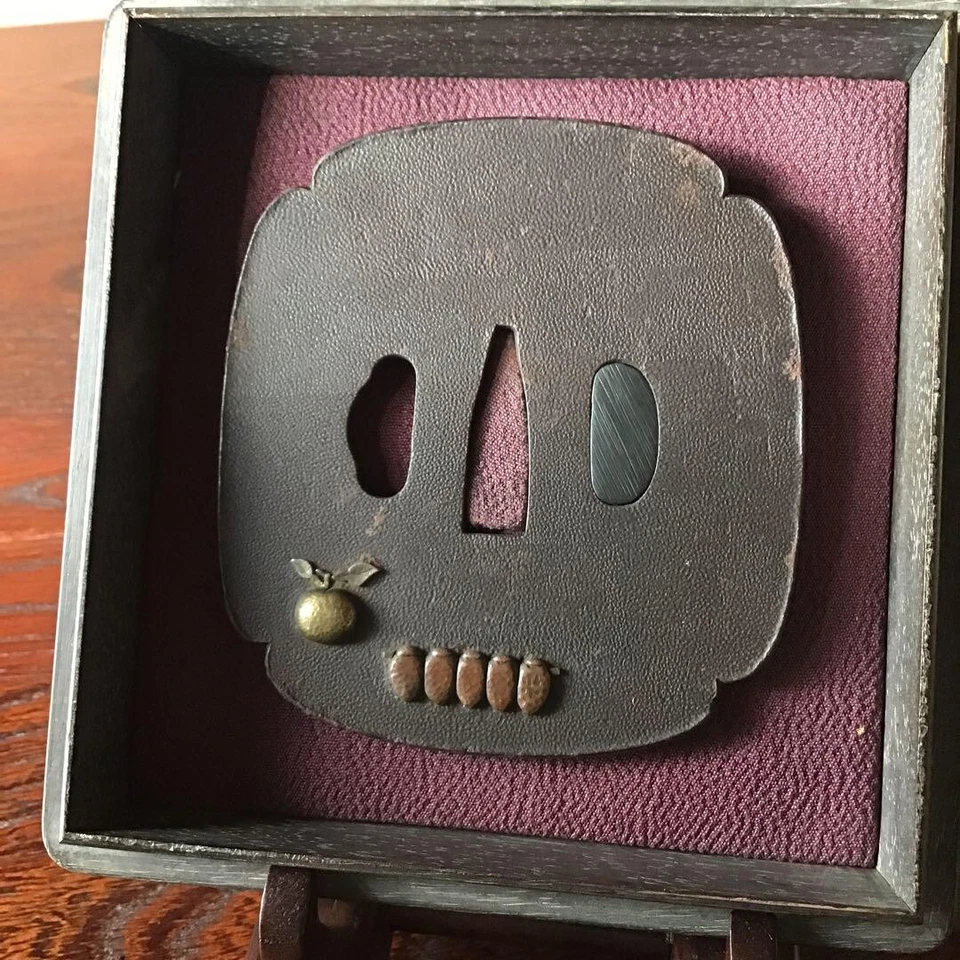 Antique Japanese New Year's Decoration Tsuba Samurai Sword Katana Guard Japan - Image 2 of 4