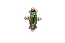 Vintage Sterling Silver 925 Abalone Ring Size 4.75