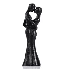 DOVDOV Romantic Couple Statue, Black Sculpture Sweet Love Decoration, Office ...