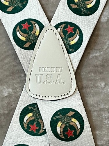 Masonic Suspenders Square Compass Past Master Shrine Stretch Clip USA NEW! - Picture 41 of 53