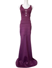 Emerald Sundae Long Formal Burgundy Bandage Dress Size S Vampy Bodycon Maxi