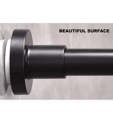 Briofox Shower Curtain Rod ~Spring Tension  43 -73 in. ~ Matte Black