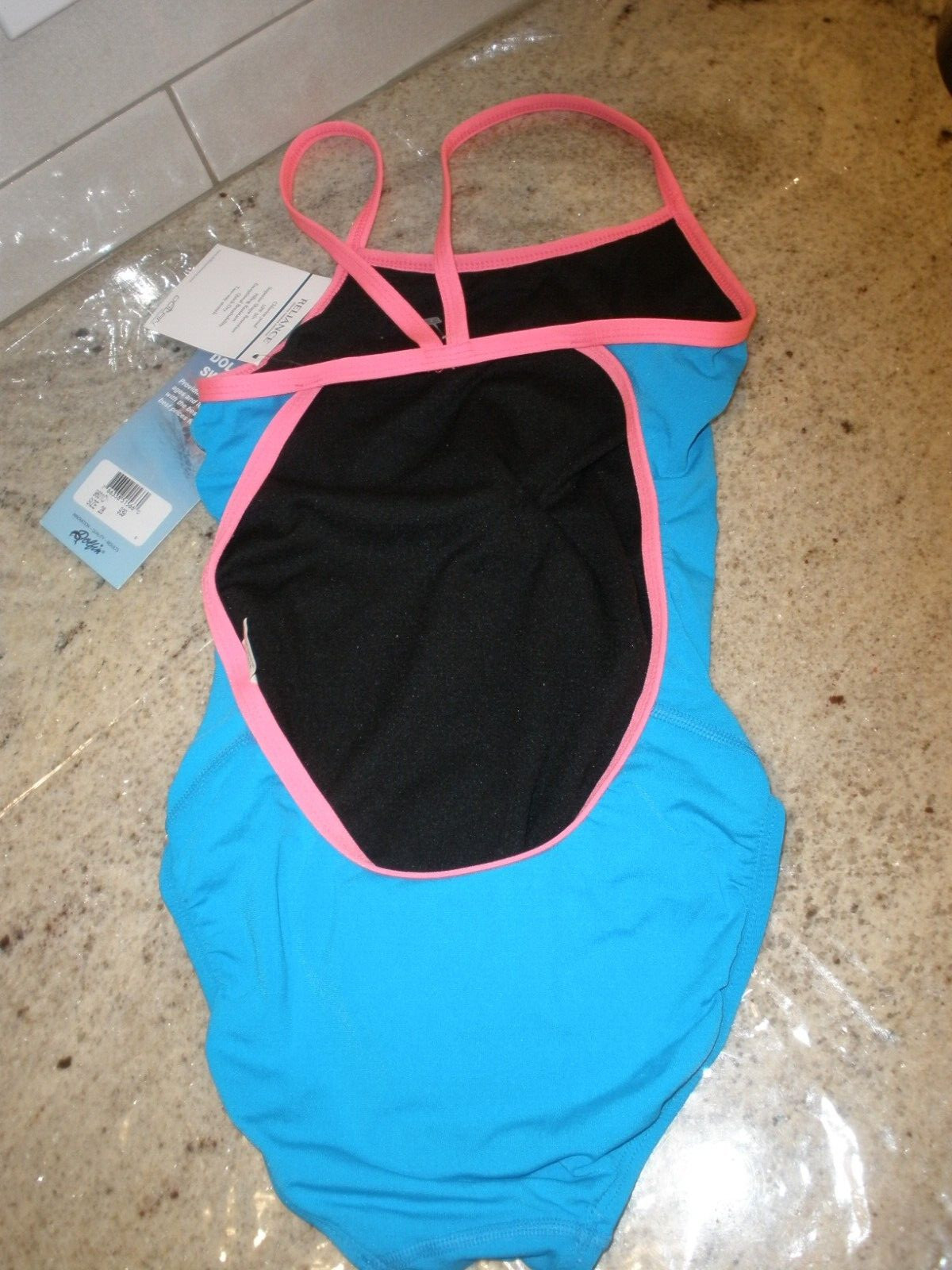 NEW Dolfin Reliance Chlorine Resistant Swimwear One Piece Blue Size 28