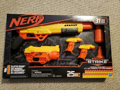 SEALED NERF ALPHA STRIKE MISSION OPS SET 4 BLASTERS 2 HALF TARETS 25 DARTS *DM