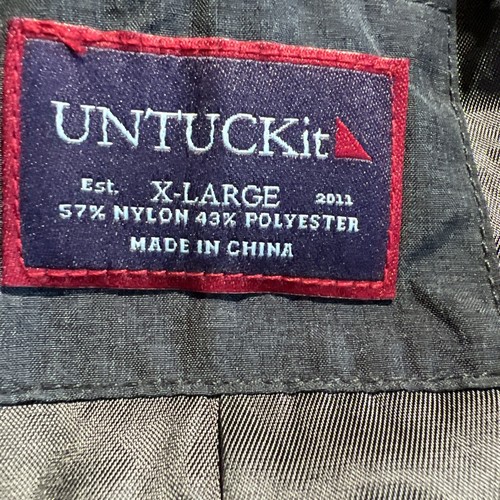 Untuckit Chaqueta Abrigo Carbón Blazer Abrigo Deportivo Cremallera Botón Caladoc Talla XL Gris - Imagen 16 de 19
