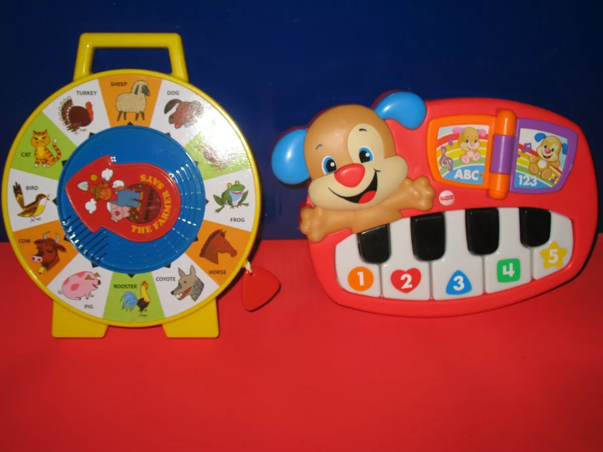 Mattel See n Say The Farmer Says Laugh and Fisher Price Learn Puppy Piano