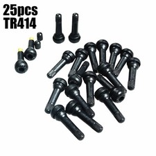 25pcs Tr414 Snap-in Tire Wheel Valve Stems Medium Black Rubber Kit Universal 25pcs Tr414 Snap-in Tire Wheel Valve Stems Medium Black Rubber Kit Universal