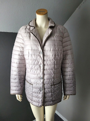 BARBARA LEBEK STEPPJACKE GR. 44 JACKE BEIGE MUSTER ÜBERGANGSJACKE DAMEN 24080051
