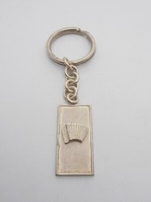 Accordion: 925 Silver Musician Keychain - Musical Instrument - Smooth