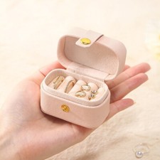 Mini Jewelry Travel Case PU Leather Travel Jewelry Organizer Box Small portable