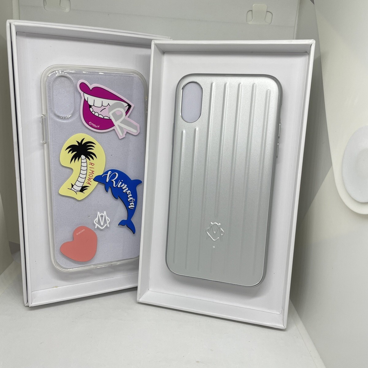 RIMOWA iPhone Case for XS/X aluminum silver & sticker design | eBay