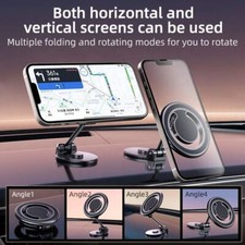 360  Rotation Magnetic Phone Holder Foldable Car Mount Stand Dashboard Universal