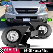 2003-2005 Fog Lights For Honda Pilot Ex Lx Clear Bumper Lamps Replacement Pair