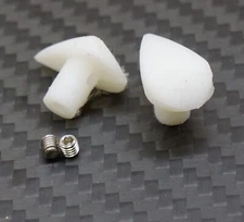 Teardrop Wing Buttons for Team Associated RC10 Goldpan Buggy Vintage White/Black